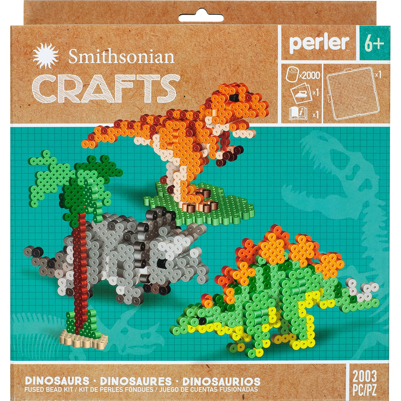 Perler® Smithsonian Crafts Dinosaurs Fused Bead Kit